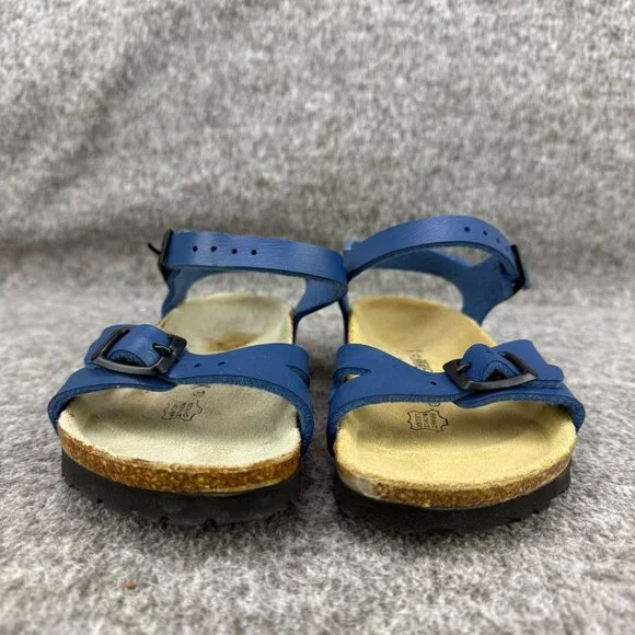 ✅Girls C11/EU29 Birkenstock Kids Rio Blue Birko-Flor Sandals *DISCOLORED SOLE - Picture 4 of 14